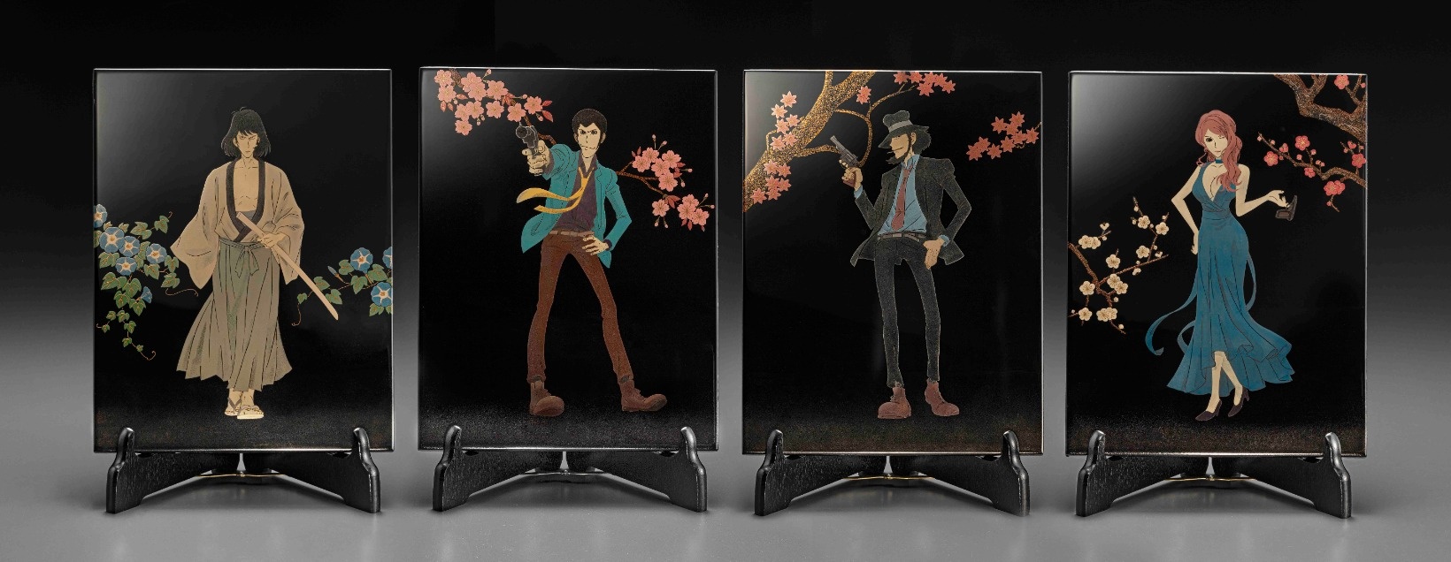 伝統技法の輪島塗で再現したルパン一味が参上！本蒔絵をトムスショップ